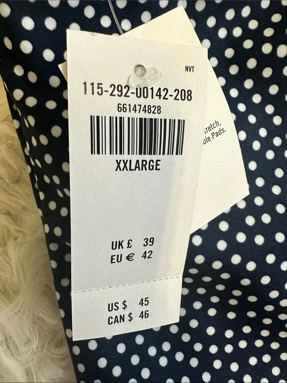 Abercrombie YPB SculptLUX Navy Polka Dot Halter Tank Activewear Top - Picture 3 of 5
